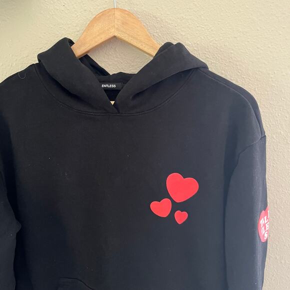 Talentless Hoodie Sweatshirt Black Show Me Love Hooded sweatshirt - Picture 6 of 9